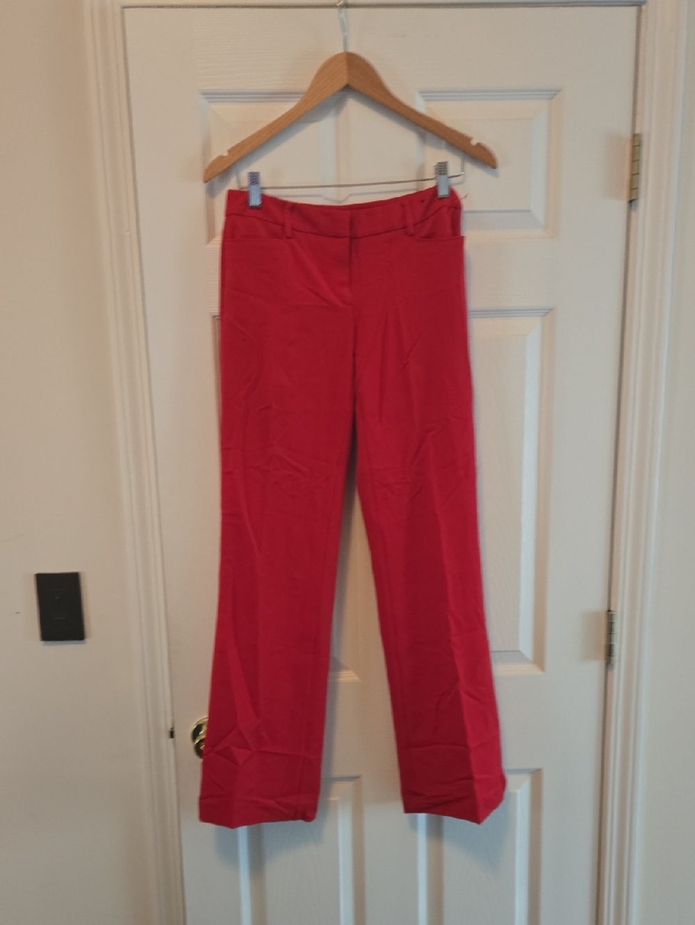 New York & Company Red Boot-Cut Dress Pants